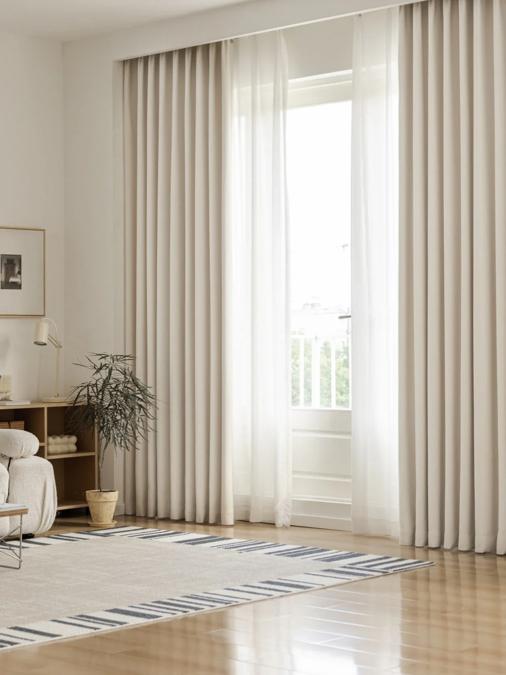 Luxury custom draperies living room