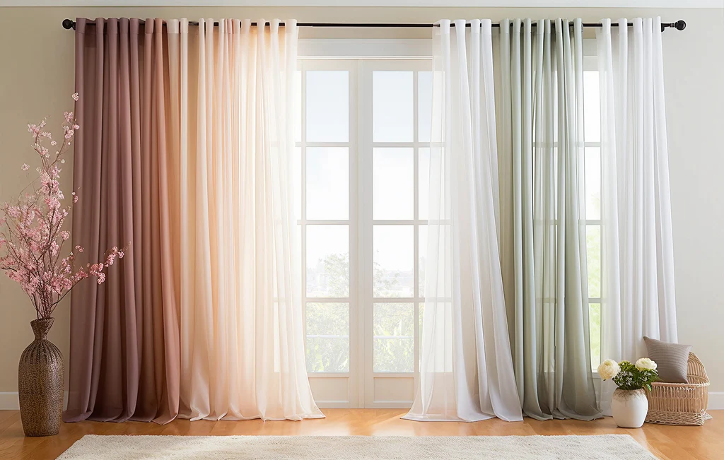 Sheer curtains soft natural light