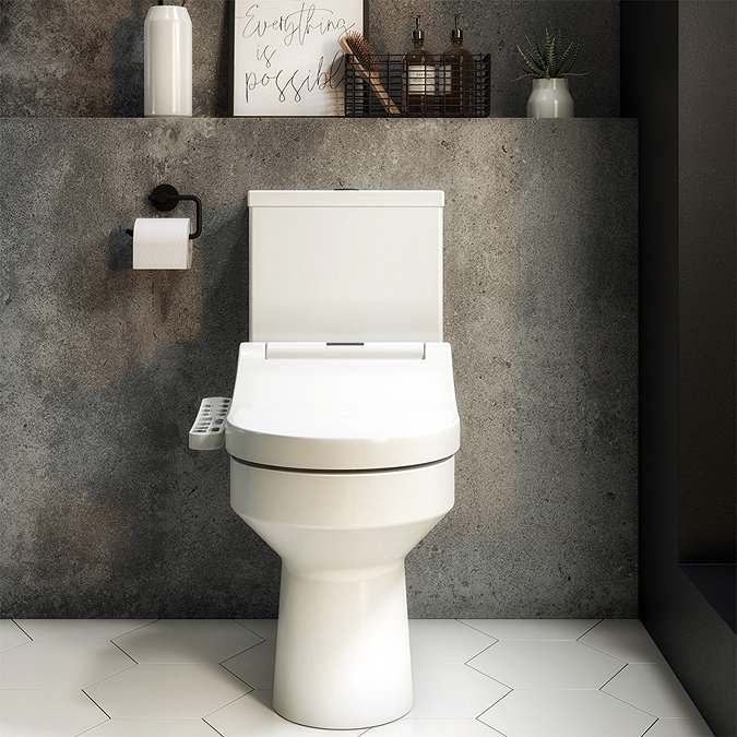 Modern wall-hung toilet bathroom